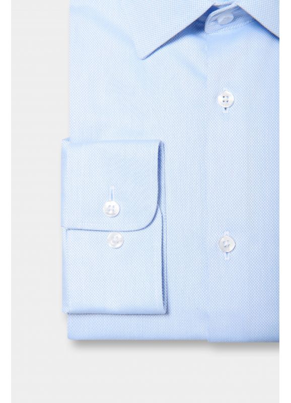 Chemise texturée en coton – Sans repassage – Comfort fit