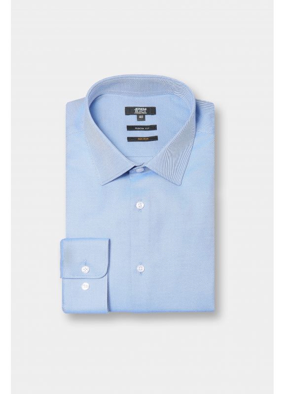 Cotton bias striped shirt - NON-IRON - Comfort fit