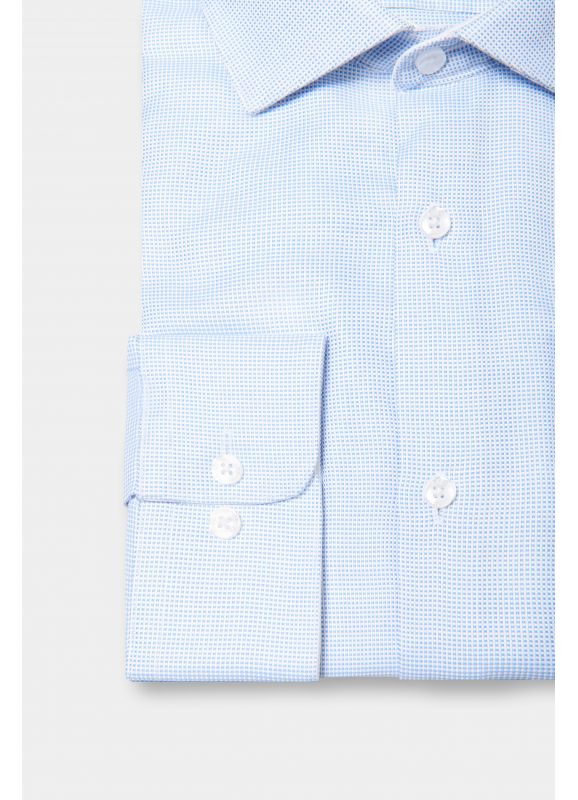 Chemise en twill de coton Coupe ajustée – Repassage facile