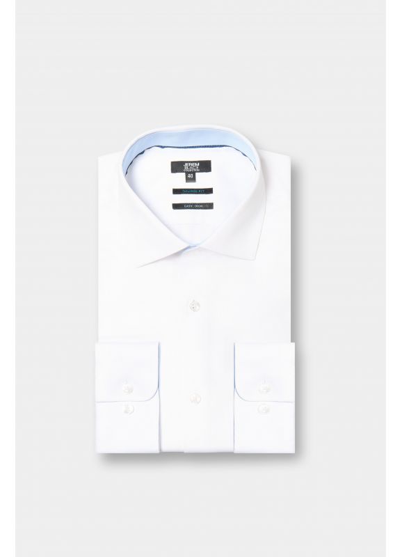 Chemise en twill de coton Coupe ajustée – Repassage facile