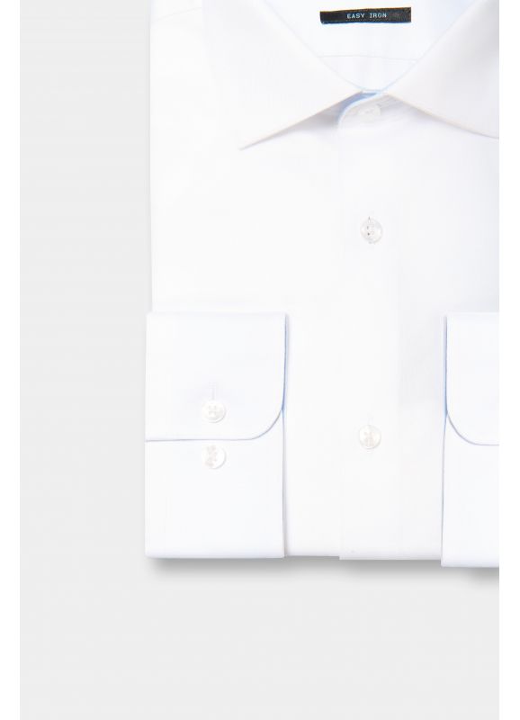 Chemise en twill de coton Coupe ajustée – Repassage facile