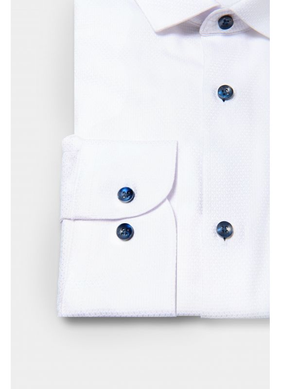 Chemise texturée à motifs fantaisie Repassage facile Coupe ajustée