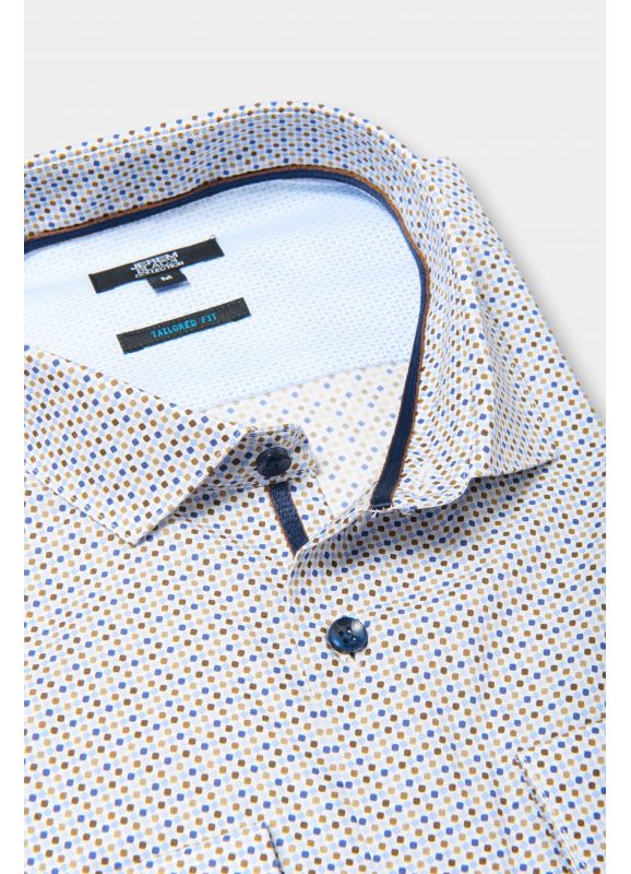 Chemise imprimée à motifs géométriques Coupe ajustée