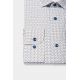 Chemise imprimée à motifs géométriques Coupe ajustée