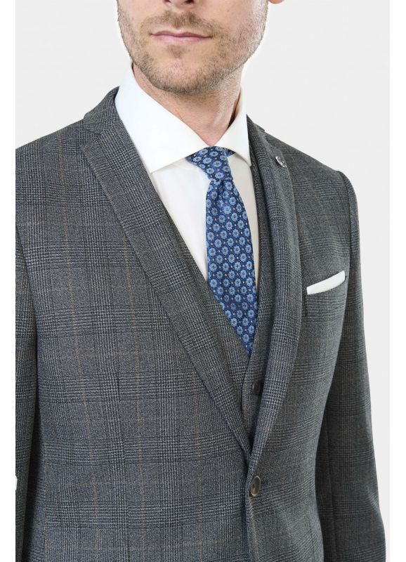 Veste de costume Prince de Galles bi-stretch
