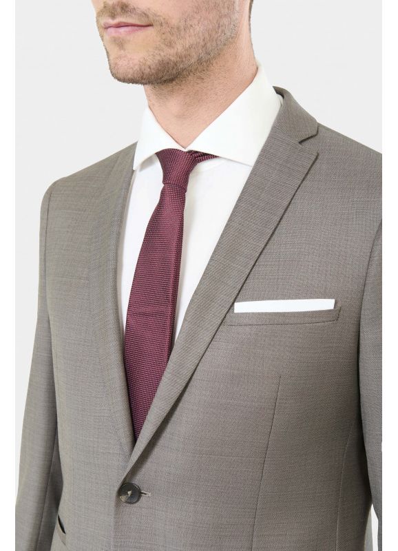 Suit jacket in Super 110’s virgin woolfil-à-fil