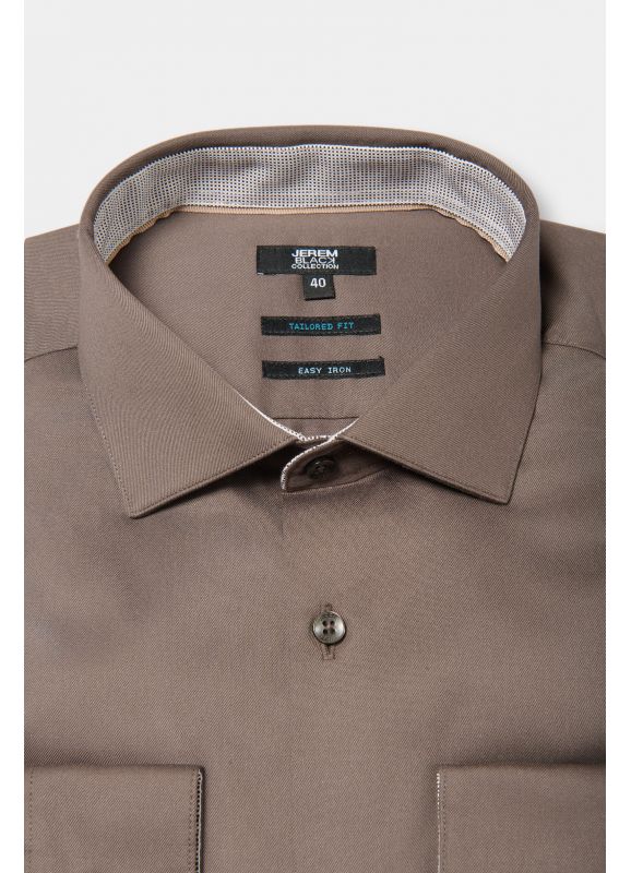 EASY IRON cotton twill shirt – Tailored fit