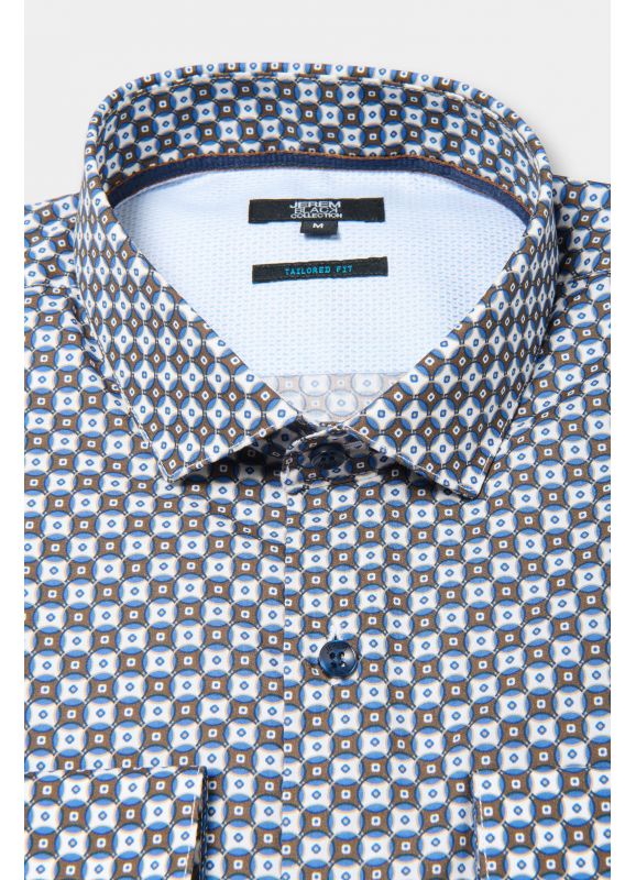 Chemise imprimée à motifs fantaisie Coupe ajustée