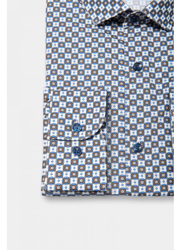 Chemise imprimée à motifs fantaisie Coupe ajustée