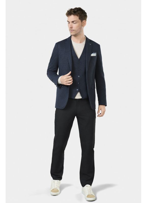 Prince of Wales jacquard casual jacket