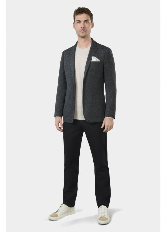 Veste de ville à poches en maille piquée chinée