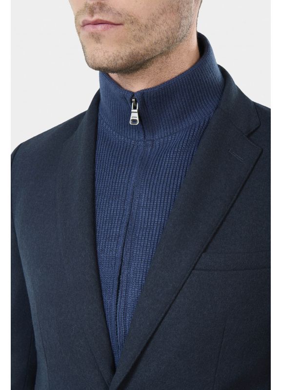 Veste à plastron amovible en jersey brossé