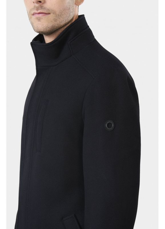 Zip coat with stand-up collar Barka