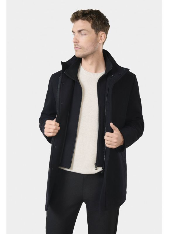 Zip coat with stand-up collar Barka