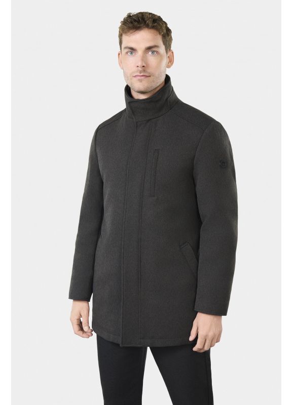 Manteau zippé col montant Barwi