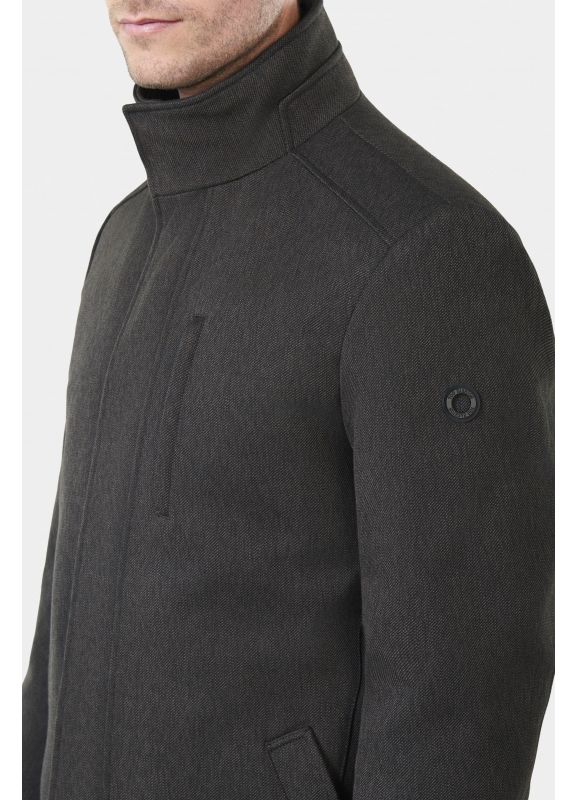 Manteau zippé col montant Barwi