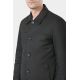 Mid-length leather parka with buttons Malbo