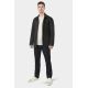 Mid-length leather parka with buttons Malbo