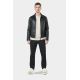 LEATHER JACKET WITH TAILORED COLLAR Tayot