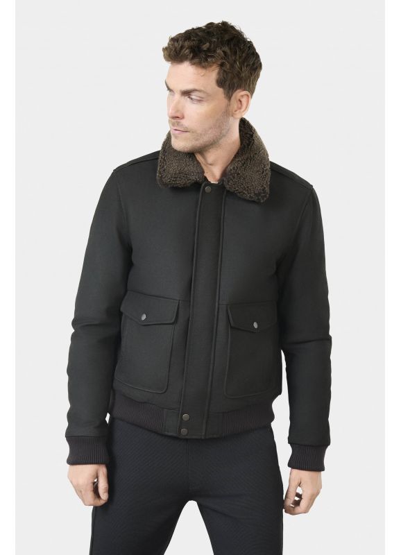 LEATHER AVIATOR JACKET Rafal