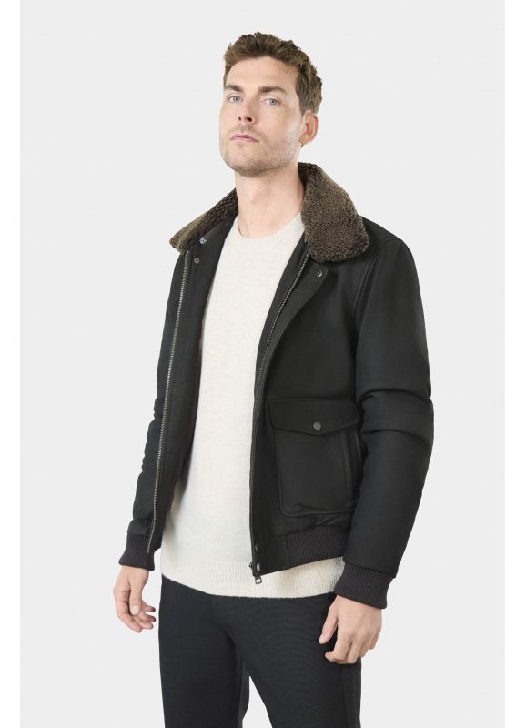LEATHER AVIATOR JACKET Rafal