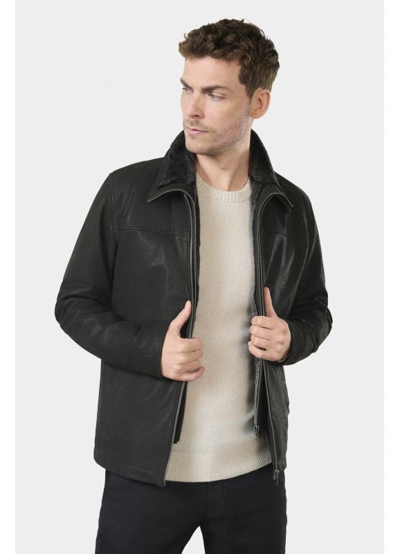Blouson en cuir nubuck Poler