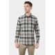 Chemise en coton brossé à carreaux semi-italien Coupe confortable