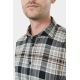 Chemise en coton brossé à carreaux semi-italien Coupe confortable