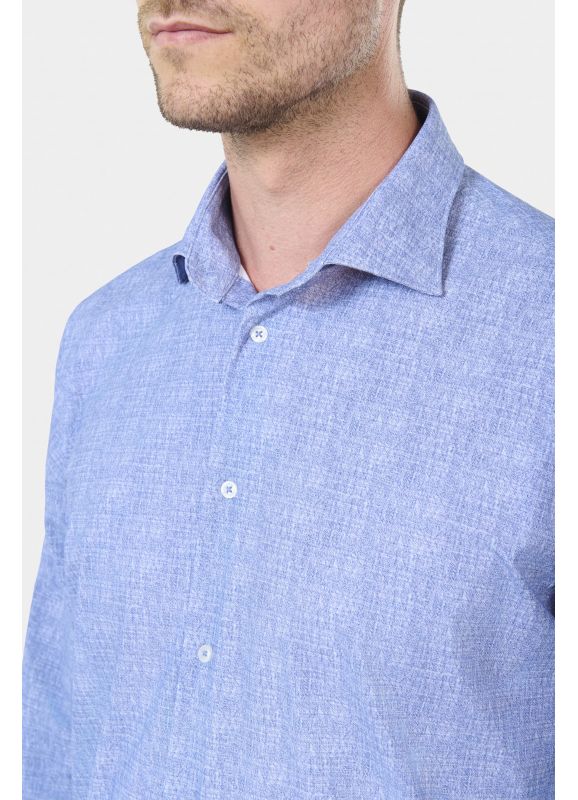 Printed shirt in wrinkle-resistant stretch material Slim fit Activewear line