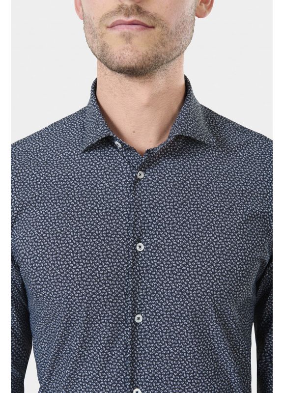 Chemise imprimée fantaisie en matière stretch infroissable Slim fit ligne Activewear