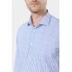 Chemise imprimée rayures en matière stretch infroissable Slim fit ligne Activewear