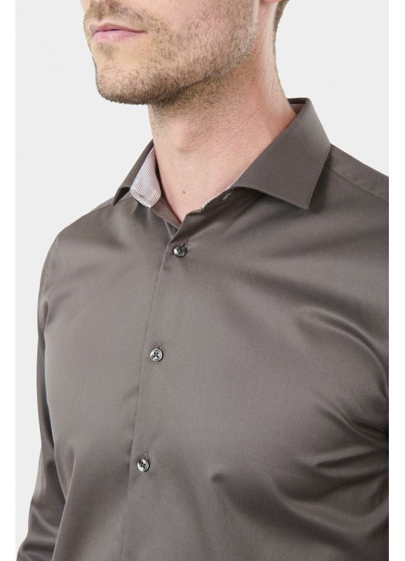 EASY IRON cotton twill shirt – Tailored fit