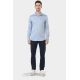 Fancy textured cotton shirt No-iron Straight fit
