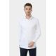 Textured cotton sateen stretch shirt – Slim fit
