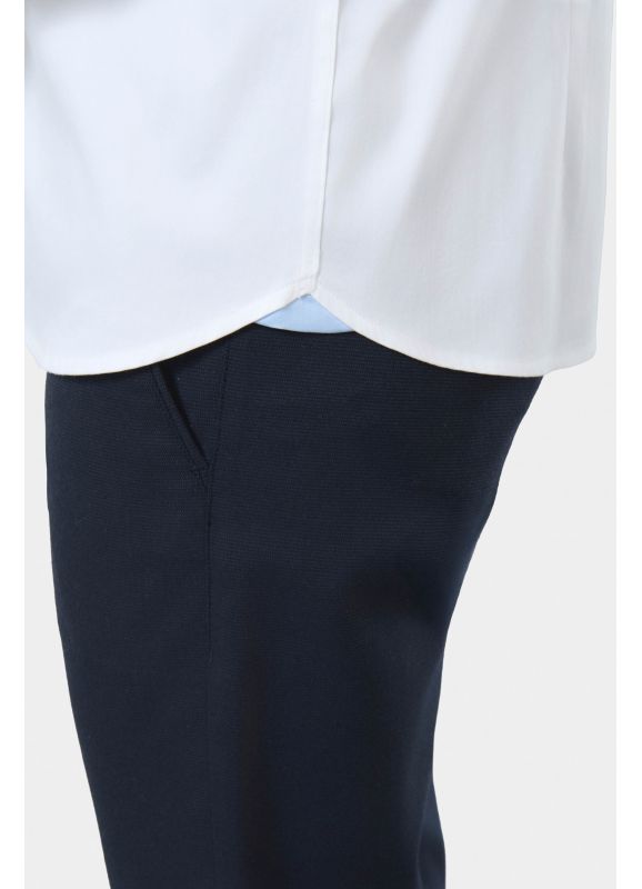 Textured cotton sateen stretch shirt – Slim fit