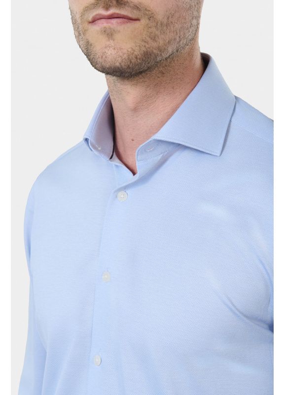 Chemise en jersey premium rayure en biais Coupe confortable