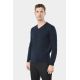 Pull col V coton en coton et cachemire Corki