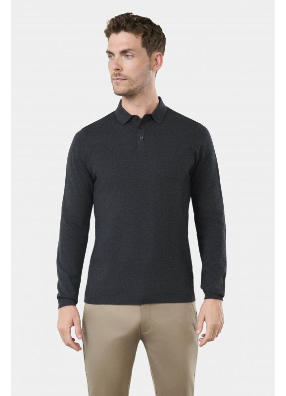 Classic cotton-cashmere polo shirt