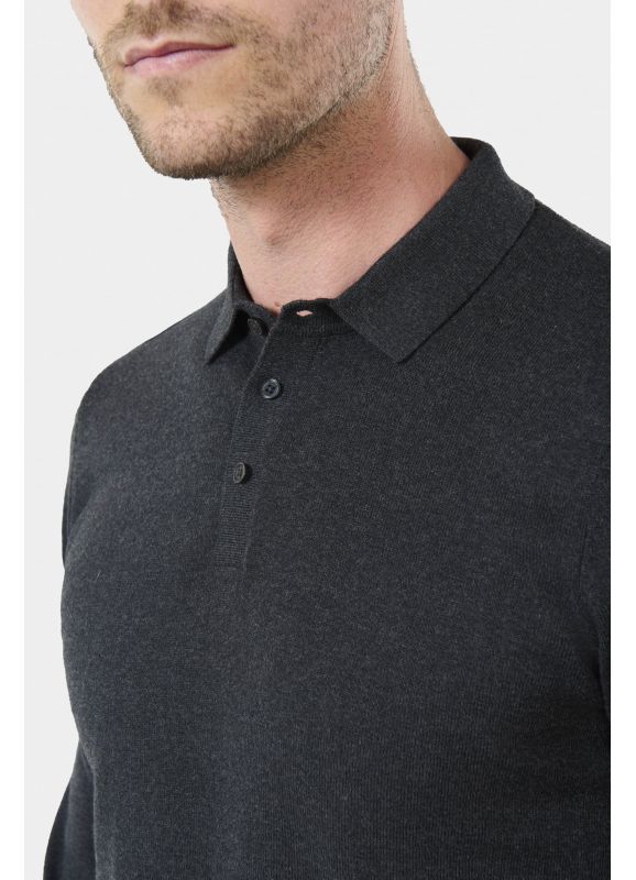 Classic cotton-cashmere polo shirt
