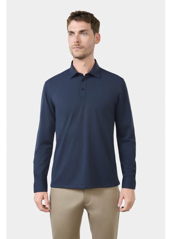 Activewear line long sleeves Polo shirt in technical fabric Thilo
