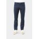 Pantalons cinq poches en sergé stretch de coton mélangé faux-uni