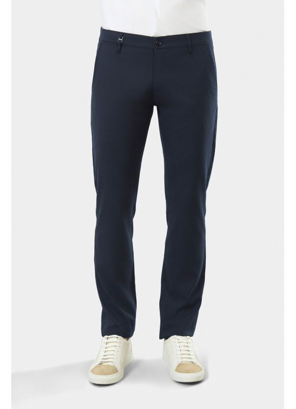 Two-tone twill stretch leisure chinos