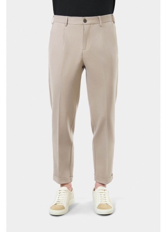 Pantalon à pince en maille technique