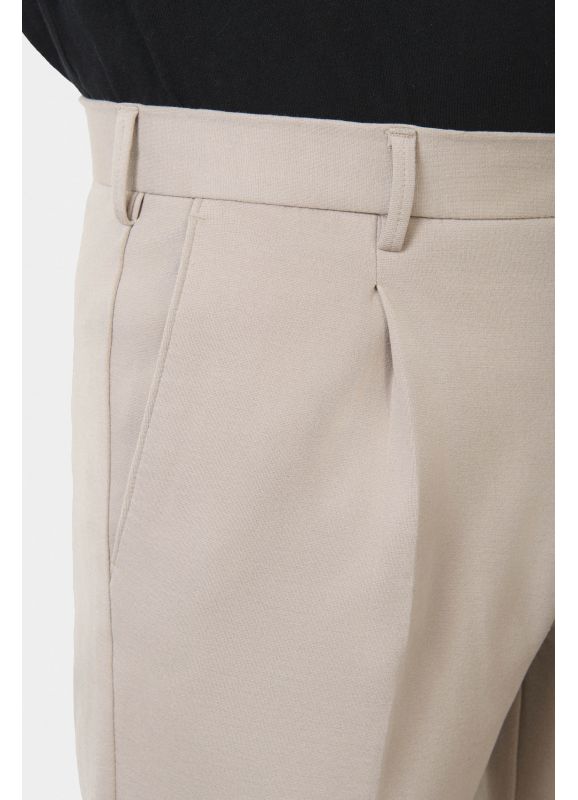 Pantalon à pince en maille technique