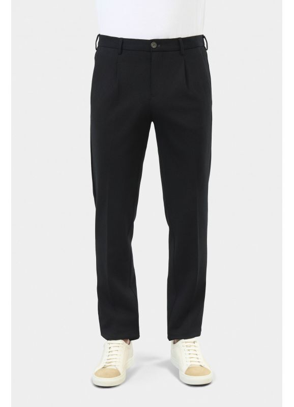Pantalon à pince en maille technique
