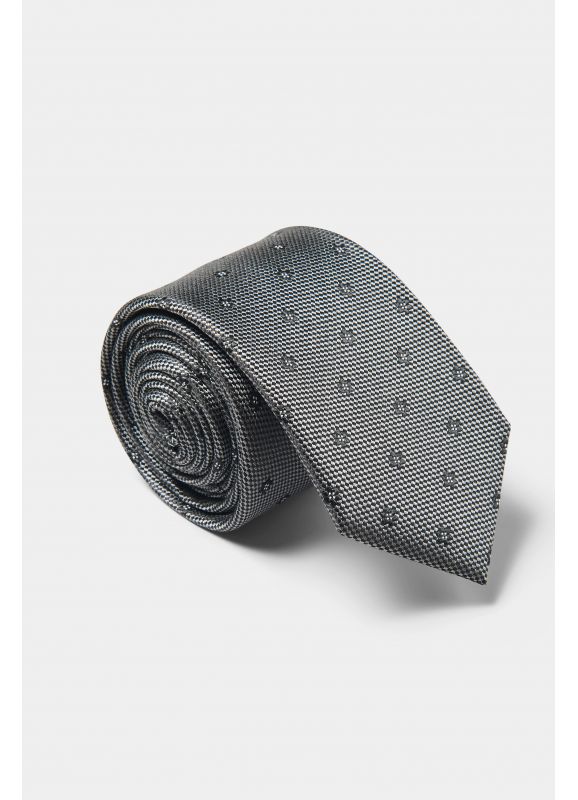 Floral jacquard tie