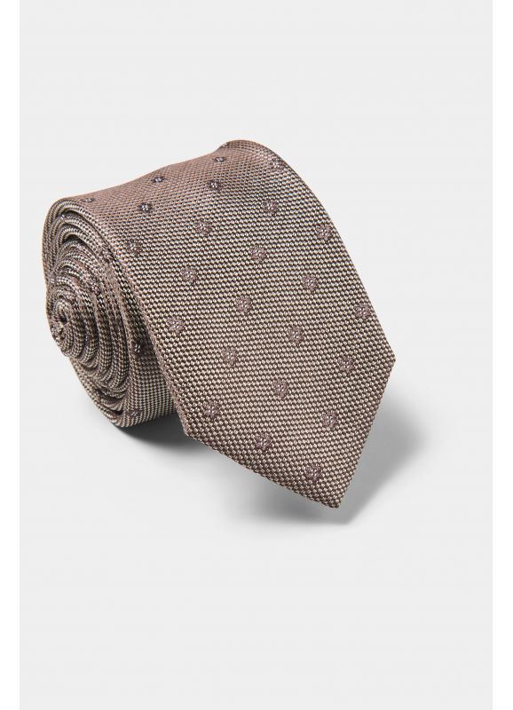 Floral jacquard tie