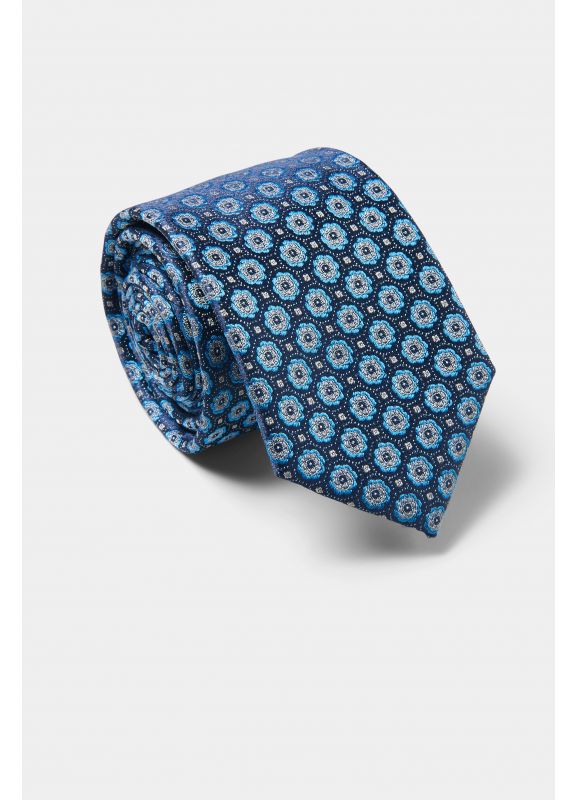 Floral jacquard tie