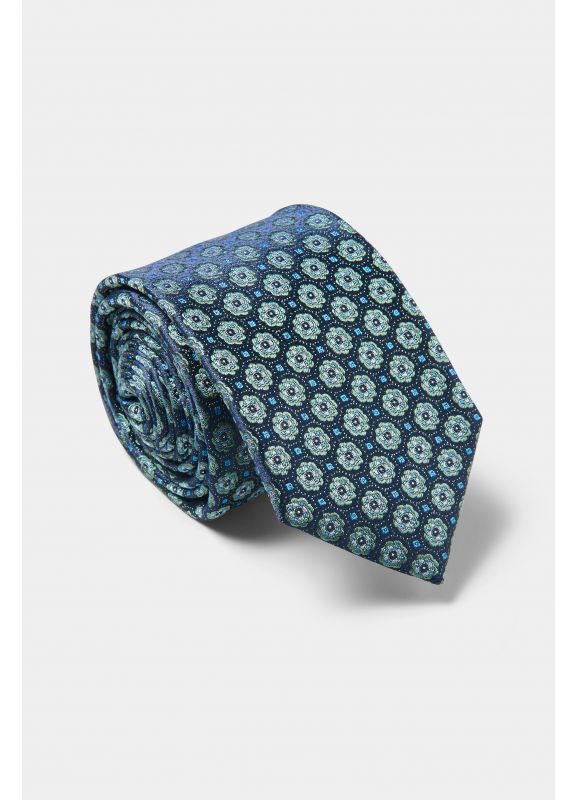 Floral jacquard tie