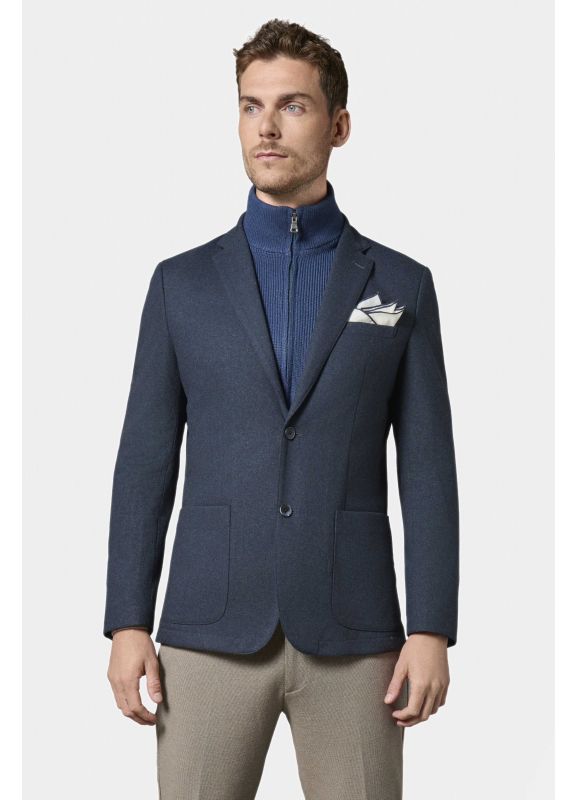 Veste à plastron amovible en jersey brossé